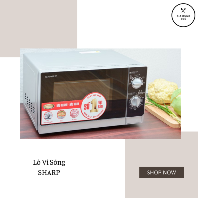 Lò vi sóng Mini SHARP thiết kế nhỏ gọn tiện lợi